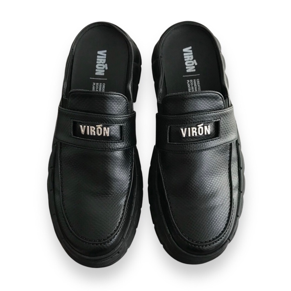 VIRÓN 1969 Mamba Snake Embossed Slip-On Loafers Mules Size EU 41 / M 8.5 / W 11